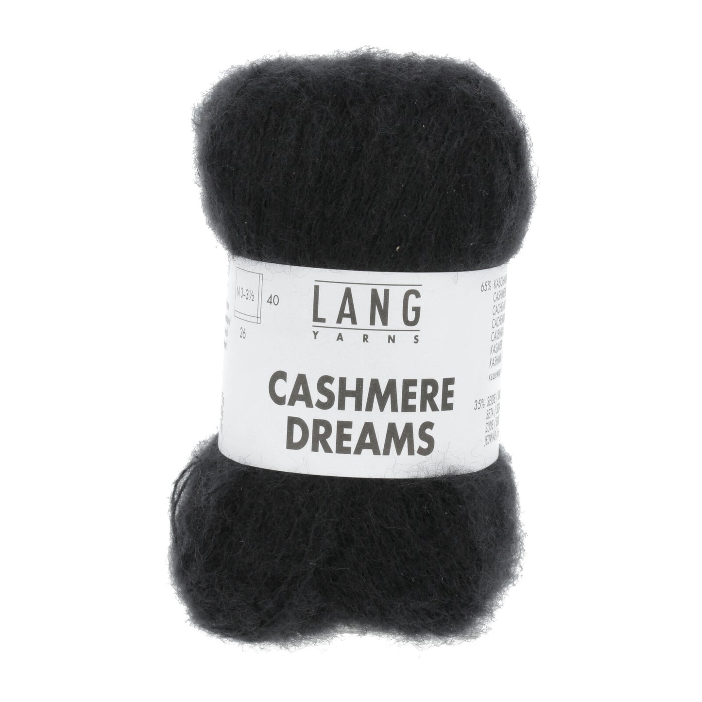 Photo of Lang Yarns Cashmere Dreams in 0004 - Black