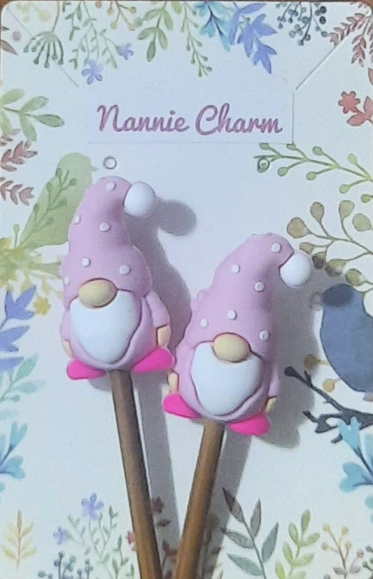 Protège-pointes/arrêtoirs de mailles Nannie Charm « Mes Gnomes »