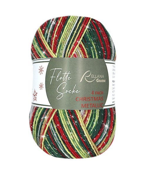 Rellana Garne Flotte Sock Christmas 4-Ply Metallic (2025)