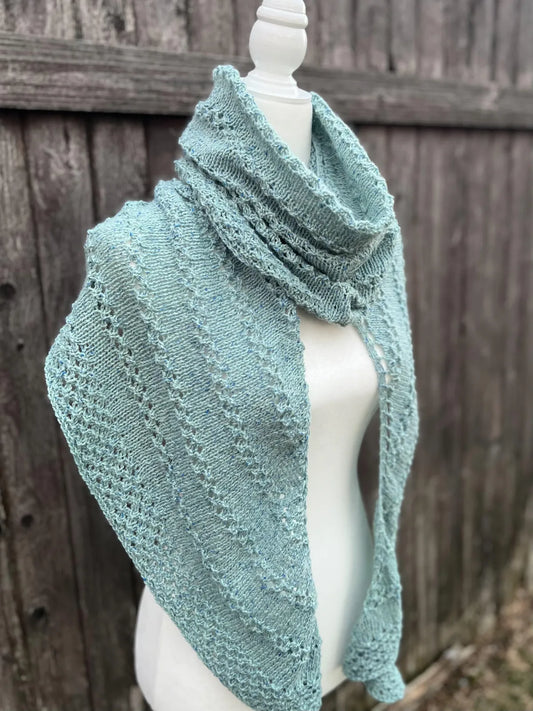 Trust Fall Shawl Kit in Estelle Eco Tweed DK