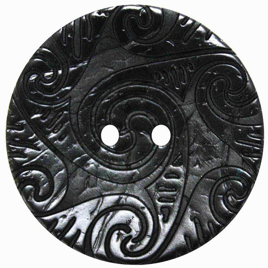 INSPIRE 2 Hole Button - 23mm (7⁄8″) - 4 count - Coconut Black Etched