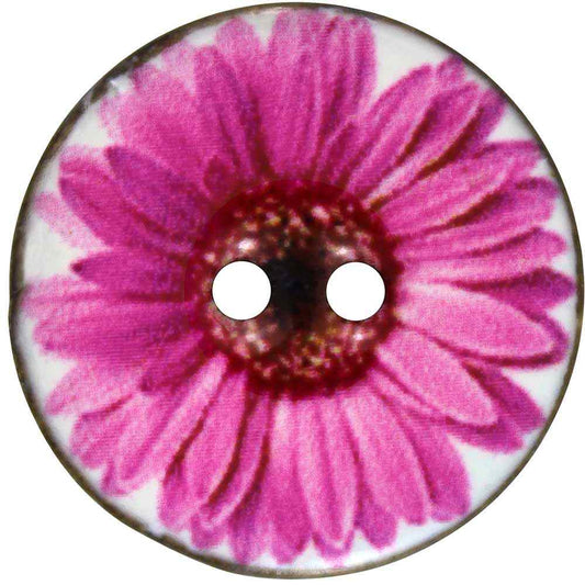 INSPIRE 2 Hole Button - 23mm (7⁄8″) - 4 count - Coconut Floral Pink