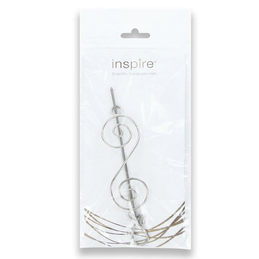 Shawl Pin Metal Swirl - 11.2cm