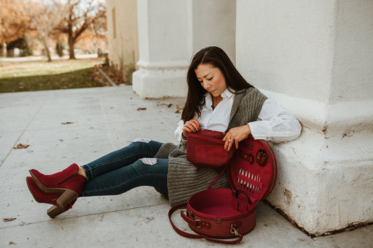 Boîte à chapeau du fabricant de Q - Bleu sarcelle