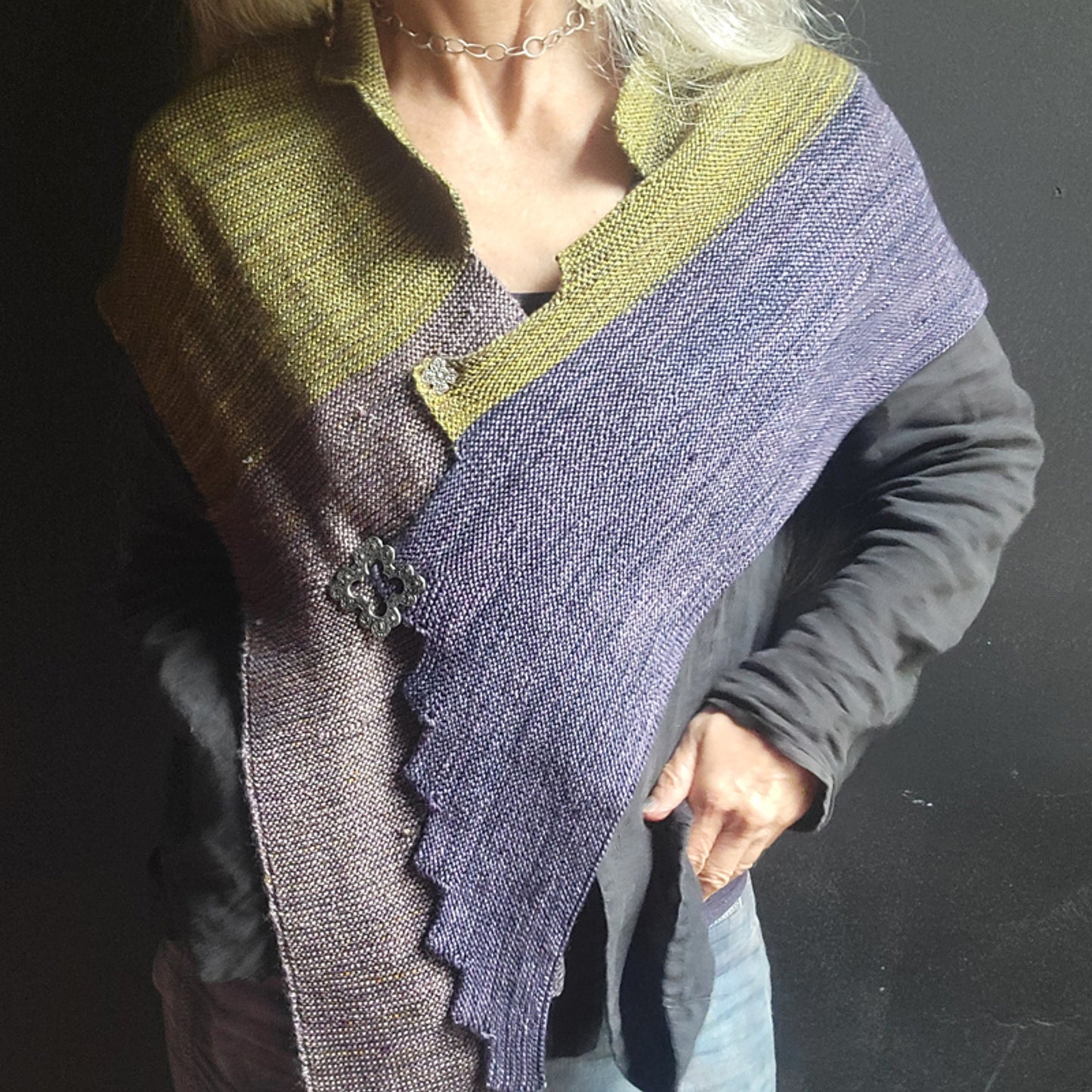 JUL Designs Acanthus Cross Stud Brooch