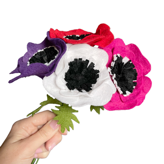 Felt Flower Anemones Kit