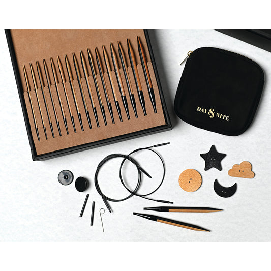 Ensemble d'aiguilles à tricoter circulaires interchangeables Knitter's Pride Day & Nite