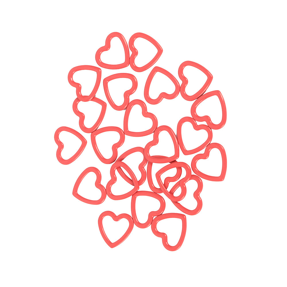 KnitPro Metal Stitch Markers Amour Heart 40 (Pack of shaped markers)