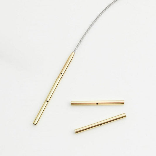 Lantern Moon Cord Connectors in 24K Solid Brass, 2pc