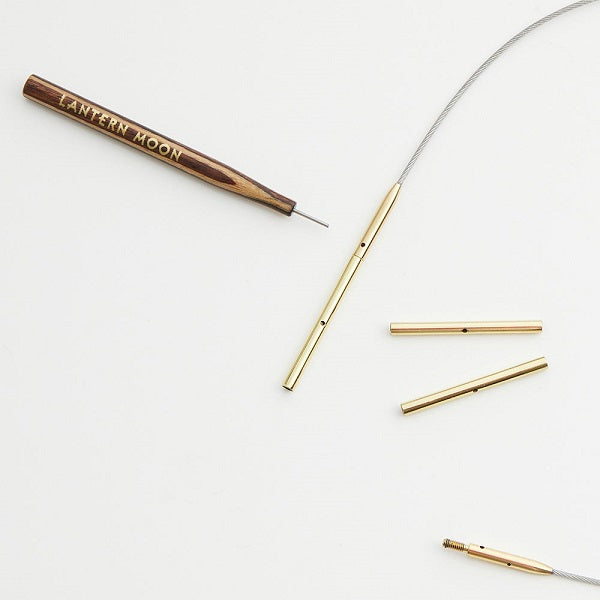 Connecteurs de cordon Lantern Moon en laiton massif 24K, 2 pièces