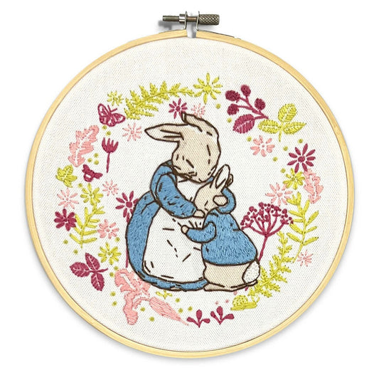 Beatrix Potter - Mrs. Rabbit and Peter Embroidery Kit