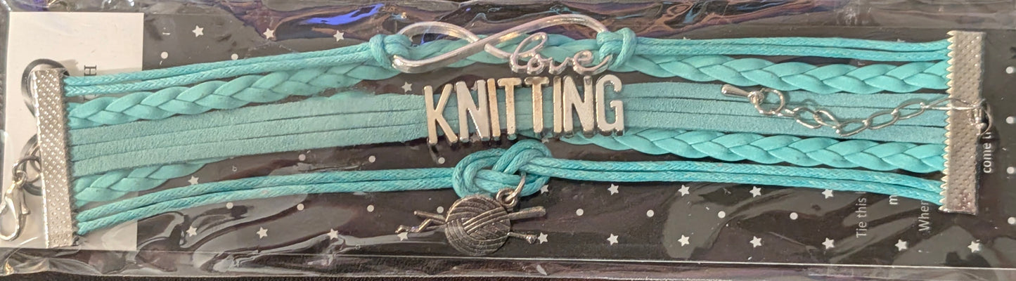 Love Knitting Bracelet Turquoise