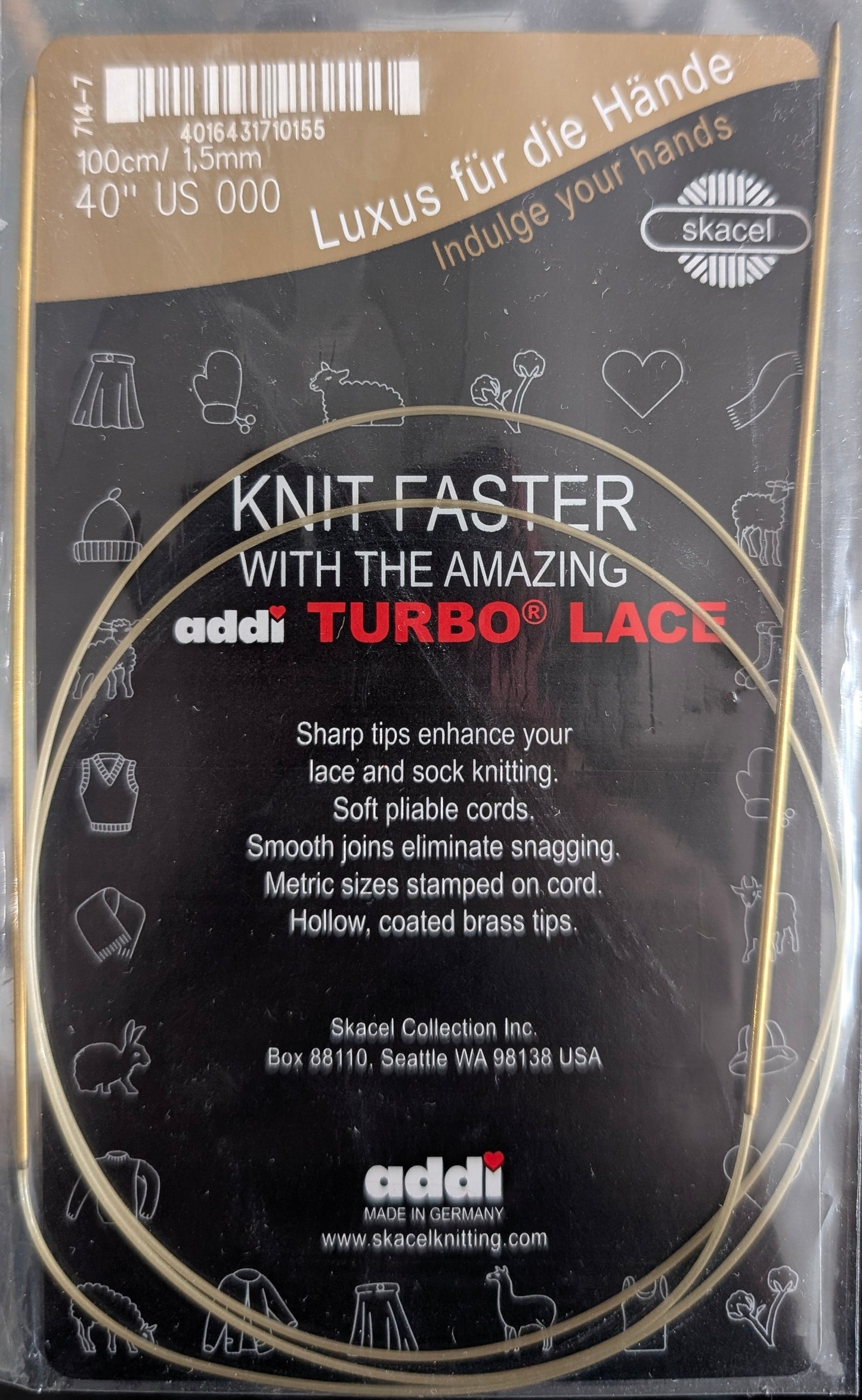 addi Lace Turbo 40" Fixed Circular Knitting Needle