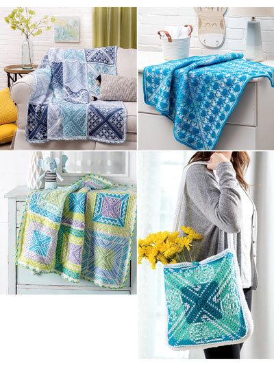 Apprenez le crochet tunisien en rond : apprenez à broder des blocs carrés avec de superbes motifs graphiques par Sandy Walker