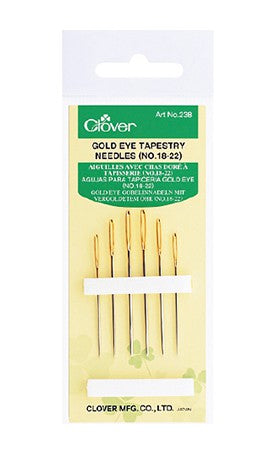 Clover Gold Eye Tapestry Needles No. 18-22 238