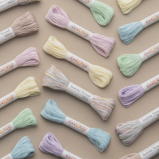 Fil Olympus Sashiko écheveau 40m - Awai-Iro (Pastels)