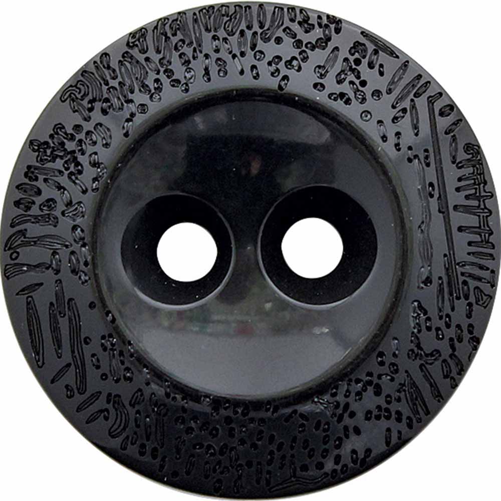 Inspire 2-Hole Button, black - 51mm (2") - 1 count