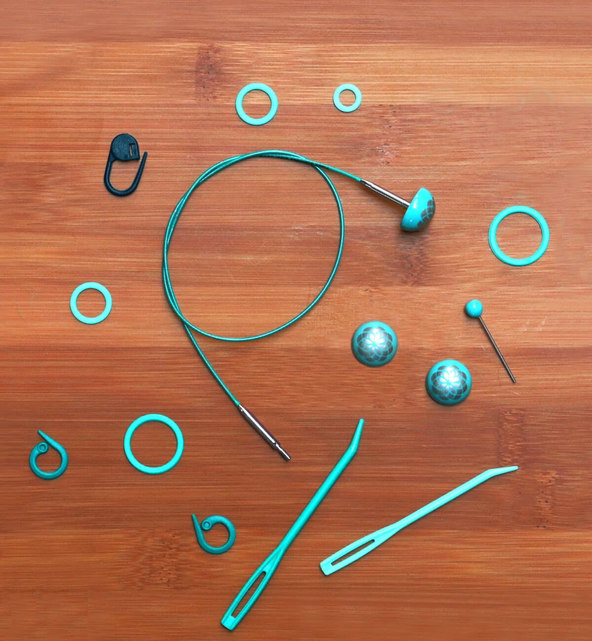 Knitter's Pride Mindful Collection Swivel Teal Cords