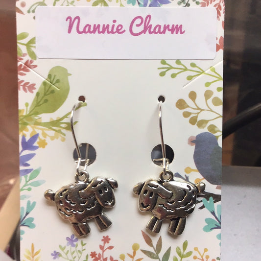 Nannie Charm Sheep Earrings