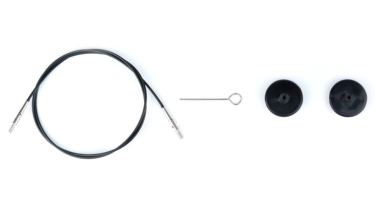 LYKKE Black Cords for 3.5" Driftwood Interchangeable Needles