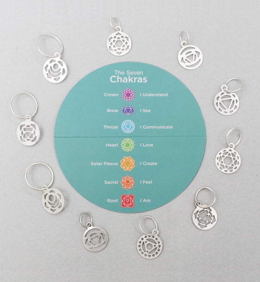 Knitter's Pride Mindful Collection Silver-Plated Chakra Stitch Markers