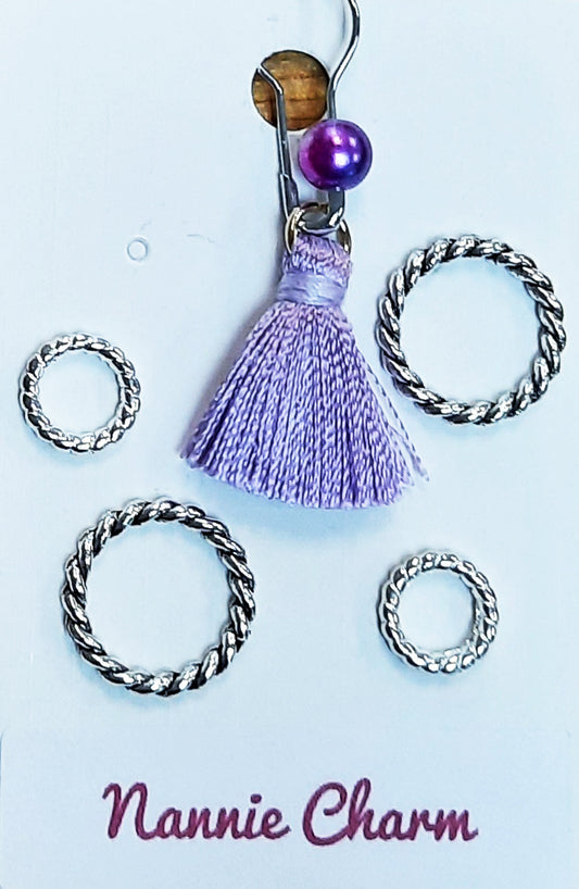 Nannie Charm Birthday Stitch Marker for the Month of June