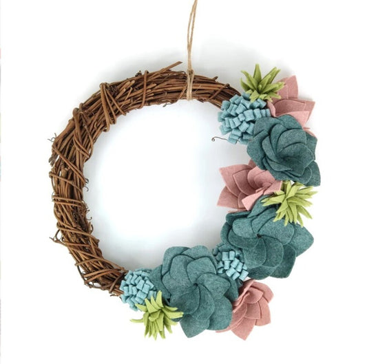 Felt Succulent Wreath Kit