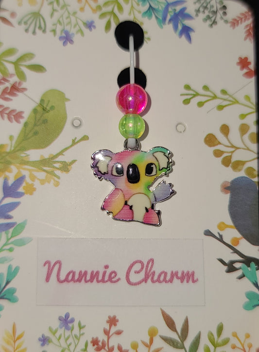 Nannie Charm Single Stitch Marker - Mitch