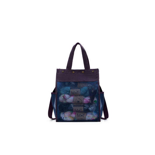 Sac fourre-tout en maille de Q Maker - Violet
