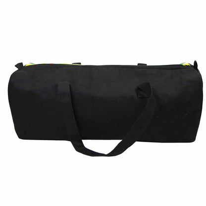 Sac à tricot Vivace - Noir à motifs floraux - 43 x 15 x 15 cm