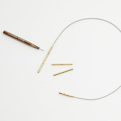 Lantern Moon Cord Connectors in 24K Solid Brass, 2pc