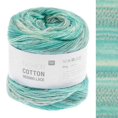 Rico Yarns Fashion Coton Mérinos Dentelle Multicolore
