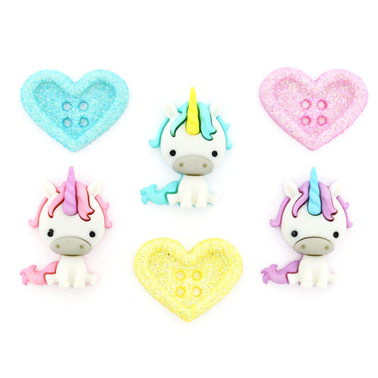 Dress It Up - Unicorn Love Button Collection