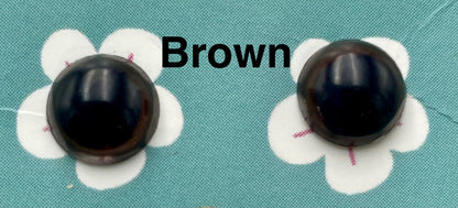 Safety Eyes w/ Coloured Iris - 8mm - 3 pairs