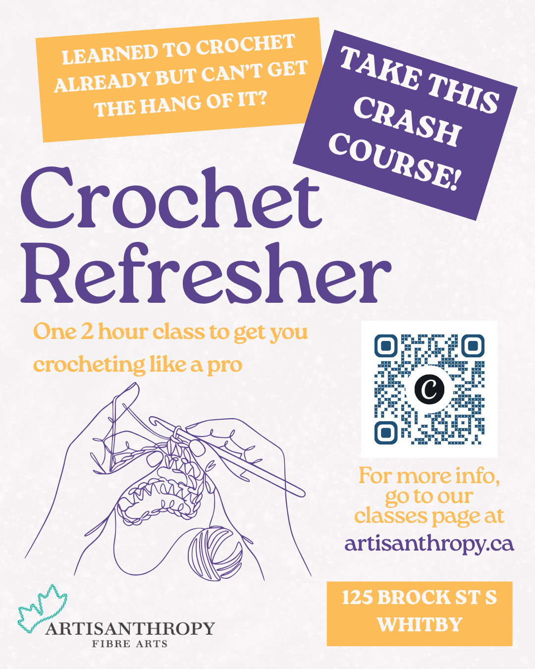 Crochet Basics Refresher Class: Nov 29