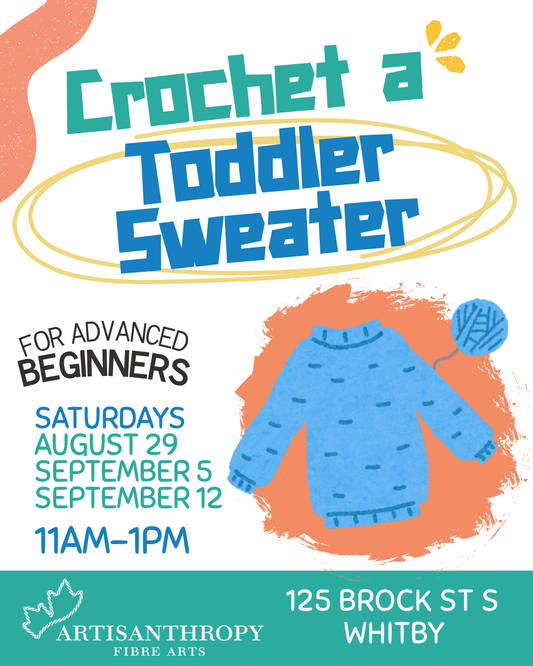 Class: Crochet a Toddler Sweater (Starts Aug 29)
