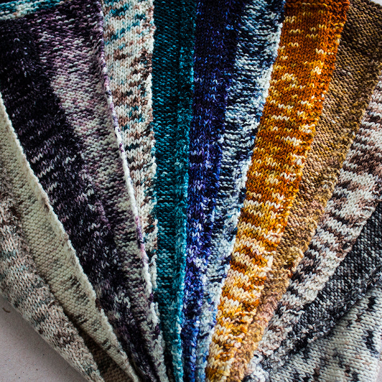 Close-up of a textured fabric with multicolor pattern