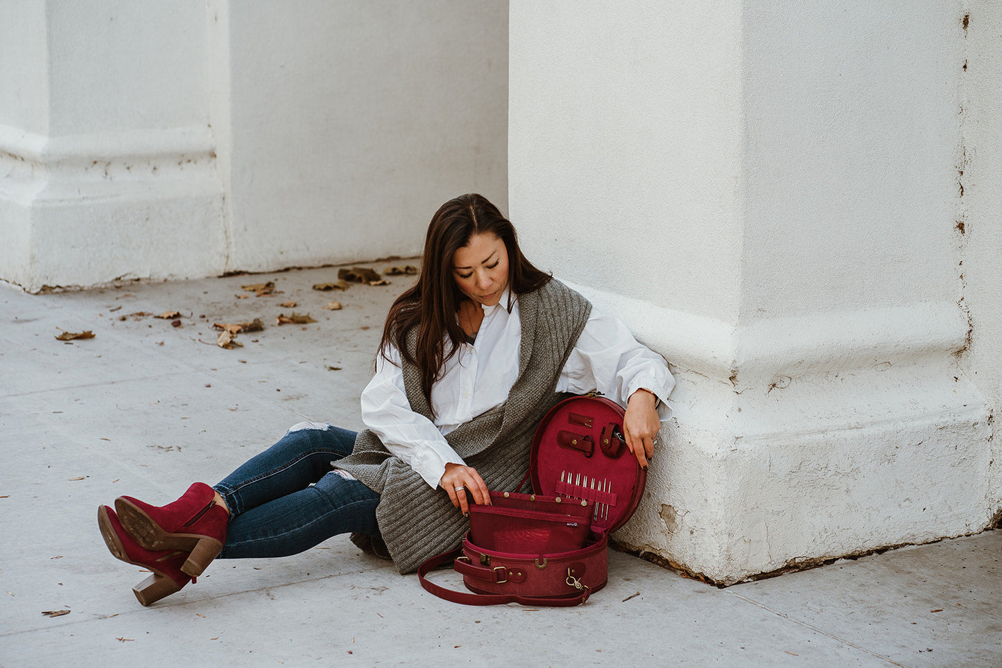 Boîte à chapeau du fabricant de Q - Bleu sarcelle