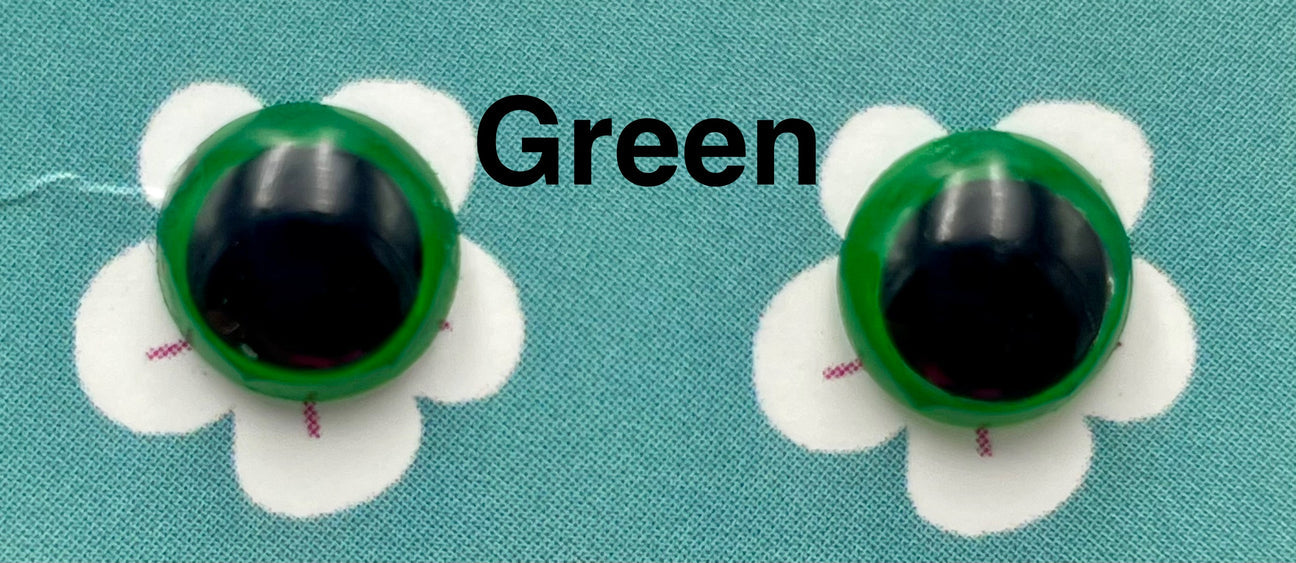 Safety Eyes w/ Coloured Iris - 8mm - 3 pairs