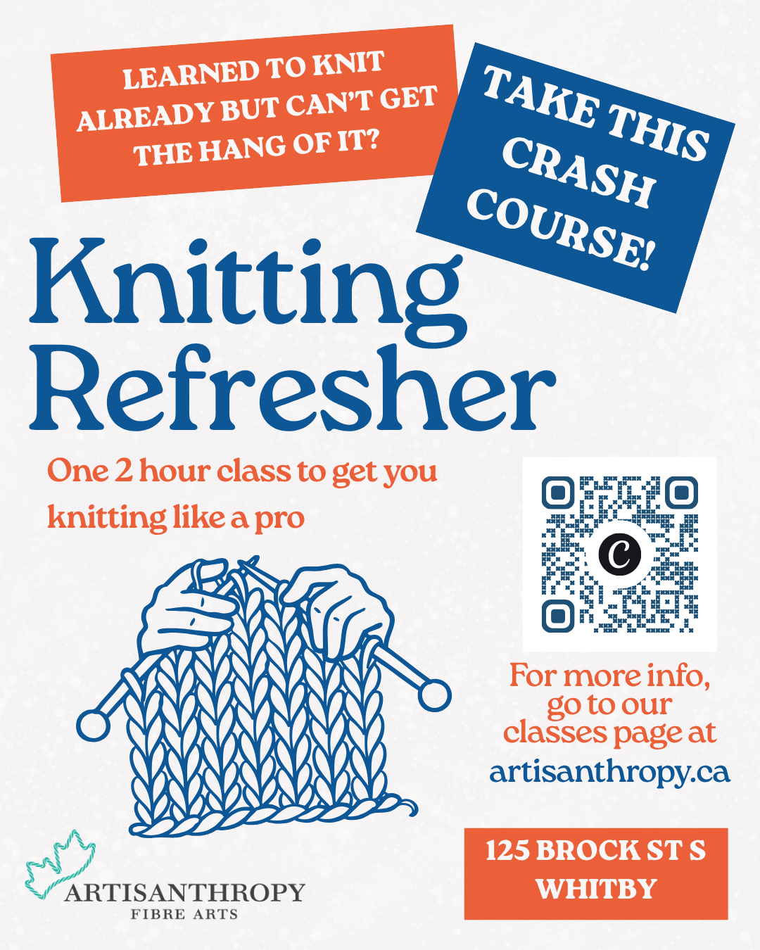 Knitting Basics Refresher Class: Nov 28