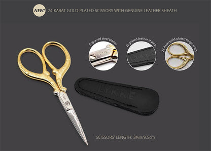 Lykke 24K Gold-Plated Embroidery Scissors