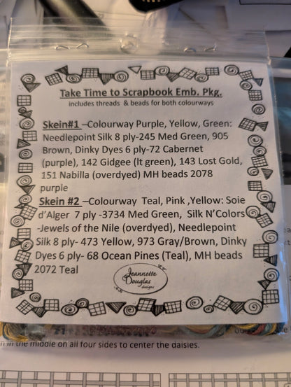 Take Time to Scrapbook Chart Plus Embellishment Pack - Jeannette Douglas Designs