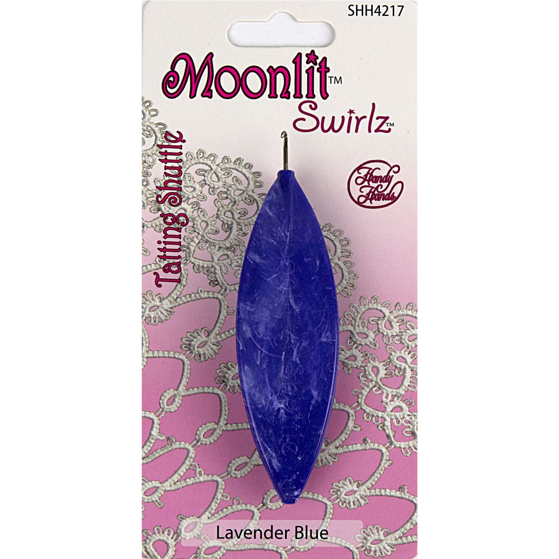 Handy Hands Moonlit Swirlz Tatting Shuttle in Lavender Blue