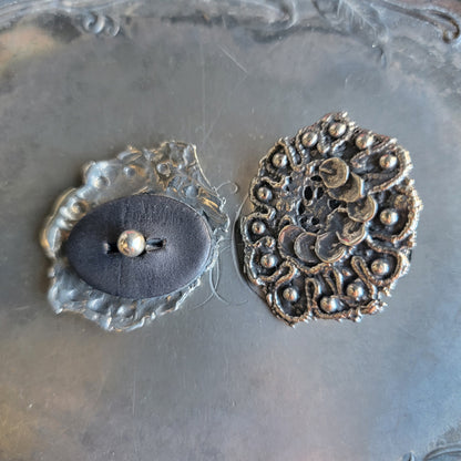 Lot de 2 boutons à clous en dentelle pailletée JUL Designs