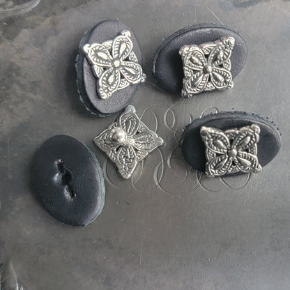 JUL Designs Medieval Cross Stud Buttons - Set of 4