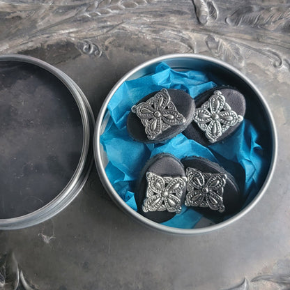 JUL Designs Medieval Cross Stud Buttons - Set of 4