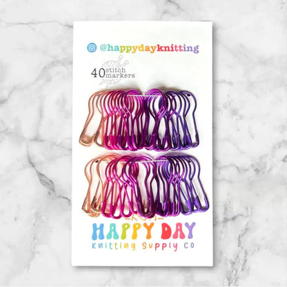 Happy Day Locking Bulb Pin Stitch Markers
