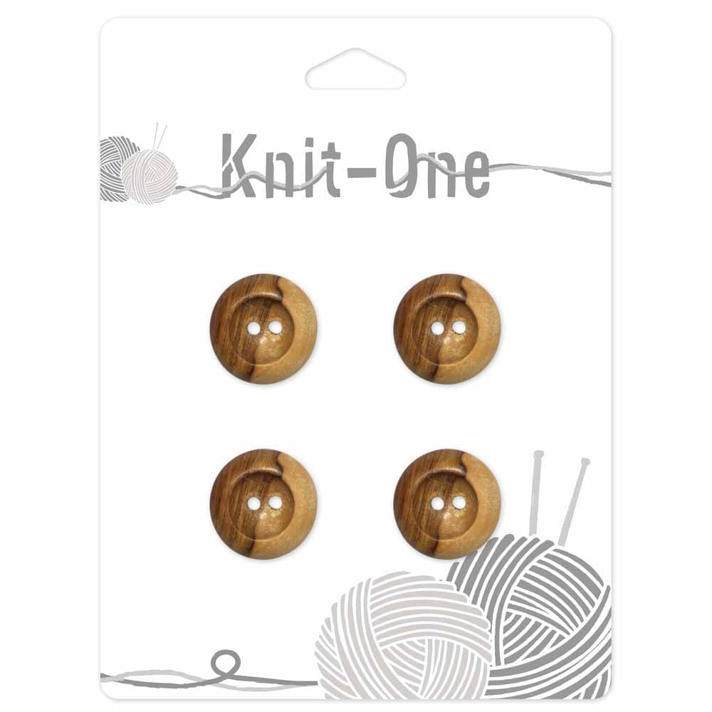 KNIT ONE 18 mm 2-Hole Button, Beige