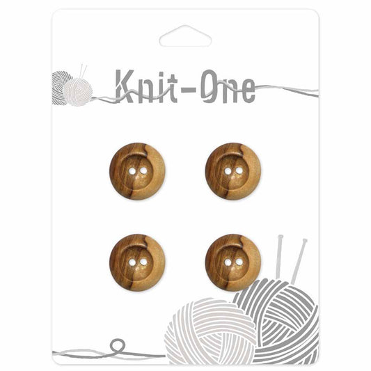 KNIT ONE 18 mm 2-Hole Button, Beige