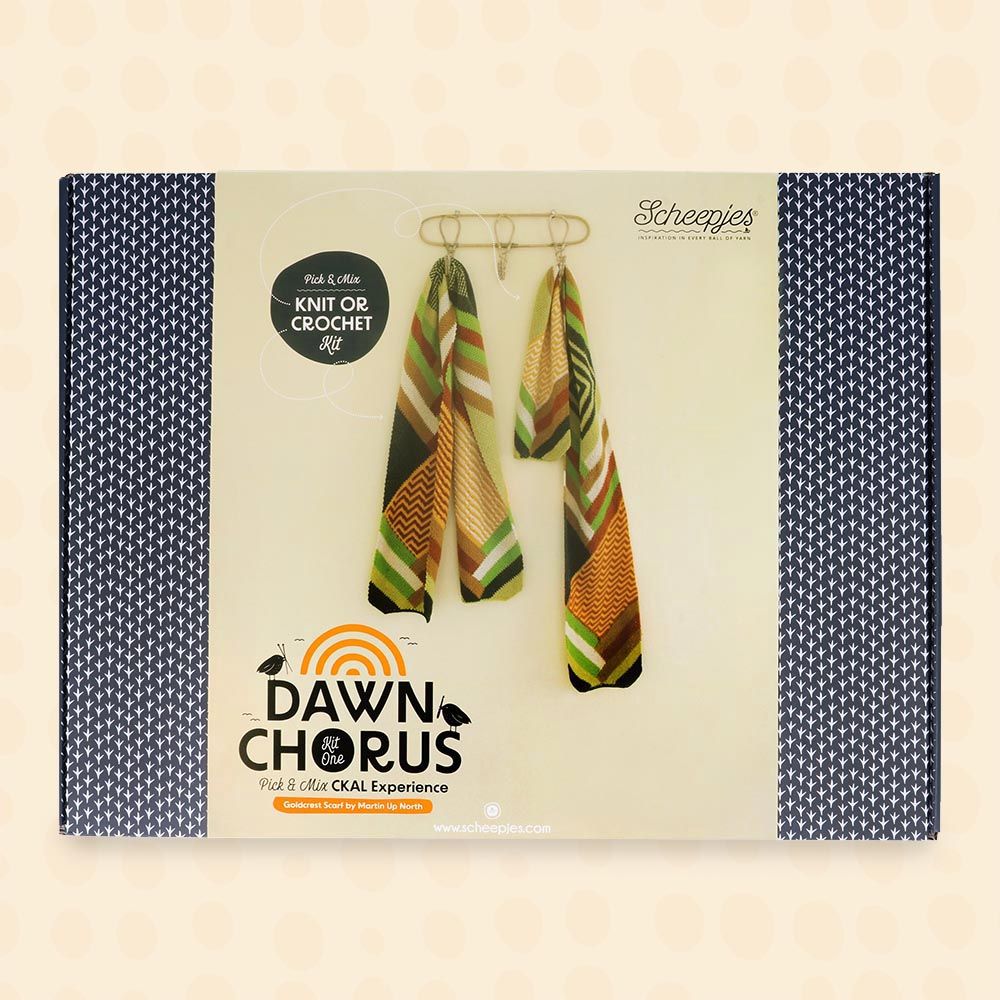 Scheepjes Dawn Chorus CKAL : Kit écharpe Goldcrest par Martin Up North